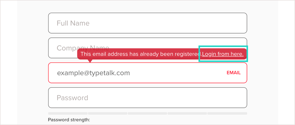 Screenshot: Input your email address and click Login from here